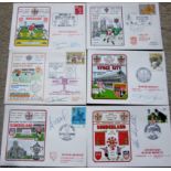 FOOTBALL POSTAL COVERS X 68 ALL WITH AUTOGRAPHS