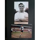 .TOTTENHAM HOTSPUR SPURS + ENGLAND PLAYER BOBBY SMITH ORIGINAL AUTOGRAPH & 2 REPRINT PHOTOS