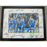 LEICESTER CITY 2016 MULTI SIGNED FRAMED PHOTOGRAPH