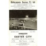 1951/52 KIDDERMINSTER HARRIERS V EXETER CITY RESERVES. SOUTHERN LEAGUE