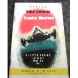 MOTOR RACING - 1952 DAILY EXPRESS TROPHY MEETING PROGRAMME