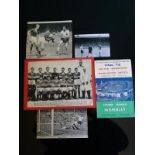 MANCHESTER UNITED v BOLTON 1958 FA CUP FINAL PROGRAMME & 4 PICTURES