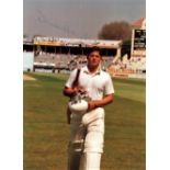 CRICKET - DARREN GOUGH AT EDGBASTON HAND SIGNED PHOTOGRAPH