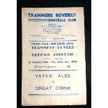 TRANMERE ROVERS v OLDHAM ATHLETIC 1948/49.