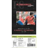 2004 FC FREDERICIA V WEST BROMWICH ALBION PROGRAMME, TICKET & AUTOGRAPHS