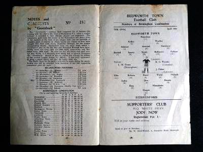 BEDWORTH TOWN V HEDNESFORD 1950/51 - Image 2 of 2