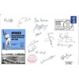 CRICKET - 1972 SUSSEX POSTAL COVER AUTOGRAPHED BY 14