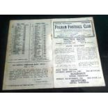 1948 FULHAM PRACTICE MATCH