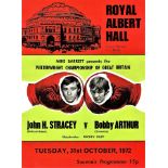 BOXING - 1972 STRACEY V ARTHUR + CONTEH & MINTER PROGRAMME