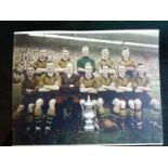 WOLVES 1949 FA CUP WINNERS TEAM WITH FA CUP PHOTO