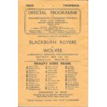 1946-47 WOLVES V BLACKBURN ROVERS