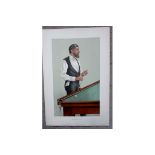 BILLIARDS - LARGE ORIGINAL VANITY FAIR PRINT OF JOHN ROBERTS FROM 1905