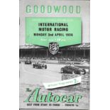 1956 MOTOR RACING AT GOODWOOD PROGRAMME