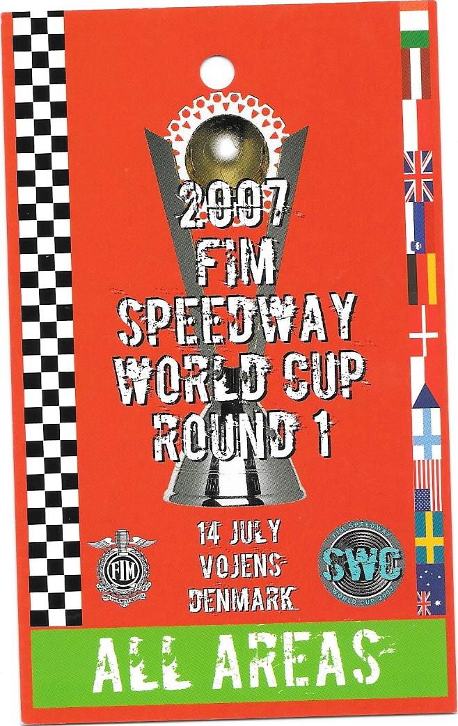 SPEEDWAY - 2007 WORLD CUP OFFICIAL PASSES ( LESZNO POLAND ) - Image 4 of 4