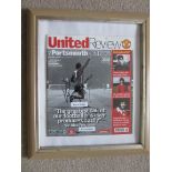 MANCHESTER UNITED FRAMED G.BEST TRIBUTE PROGRAMME AUTOGRAPHED BY ROONEY & FERDINAND