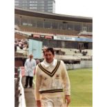 CRICKET - DEREK RANDALL AT EDGBASTON HAND SIGNED PHOTOGRAPH