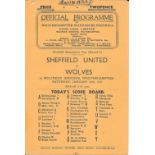 1946-47 WOLVES V SHEFFIELD UNITED FA CUP 4TH ROUND