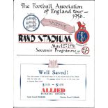 1956 SOUTHERN TRANSVAAL V ENGLAND FA - INC' RARE SINGLE SHEET