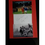 LIVERPOOL + ENGLAND 1966 WORLD CUP PLAYER ROGER HUNT AUTOGRAPH + REPRINT PHOTO'S
