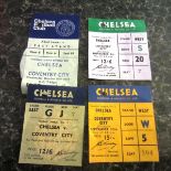 CHELSEA V COVENTRY MATCH TICKETS 60'S / 70'S X 4