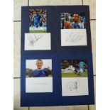 CHELSEA PLAYERS 4 AUTOGRAPHED CARDS WITH PHOTO'S