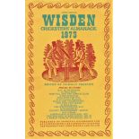 CRICKET - WISDEN 1973 HARDBACK WITH ORIGINAL DUST WRAPPER