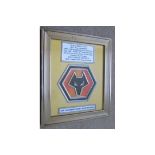WOLVES - CLUB BADGE PRODUCED IN GLASS & LEAD