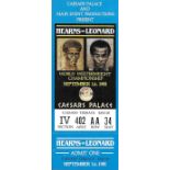 BOXING - 1981 HEARNS V LEONARD TICKET