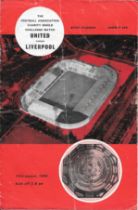 1965 CHARITY SHIELD MANCHESTER UNITED V LIVERPOOL