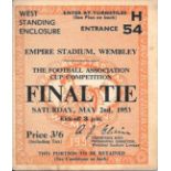 1953 FA CUP FINAL BLACKPOOL V BOLTON TICKET