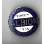 WEST BROMWICH ALBION 1935 FA CUP FINAL BADGE