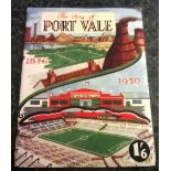 THE STORY OF PORT VALE 1876 - 1950 BOOKLET