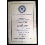 EVERTON 1947 ENGLAND SCHOOLS V SCOTLAND SCHOOLS