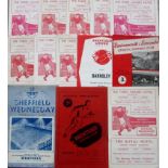 BARNSLEY 1950'S HOME AND AWAY PROGRAMMES X 13 PLUS EXTRA