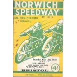 SPEEDWAY - 1939 NORWICH V BRISTOL