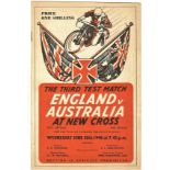 SPEEDWAY - 1948 ENGLAND V AUSTRALIA @ NEW CROSS