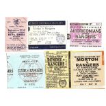 RANGERS AWAY TICKETS AT DUNDEE, CLYDE, RAITH, MORTON & AIRDRIE