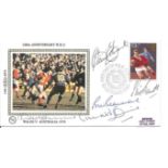 RUGBY UNION - 1980 POSTAL COVER AUTOGRAPHED BY 5