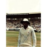 CRICKET - DESMOND HAYNES AT EDGBASTON HAND SIGNED PHOTOGRAPH