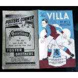 ASTON VILLA v WOLVES 1948/1949