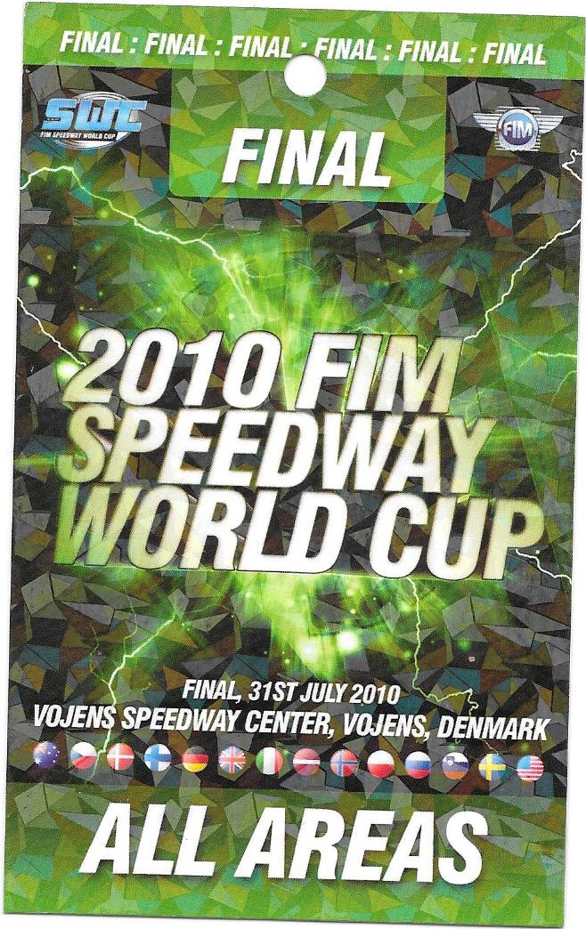 SPEEDWAY - 2010 FIM WORLD CUP OFFICIAL PASSES X 4 ( GORZOW POLAND ) - Image 2 of 2