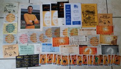 WOLVES MEMORABILIA - TICKETS, CARDS, MENUS ETC