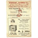 1954/55 GRAVESEND & NORTHFLEET V KIDDERMINSTER HARRIERS.SOUTHERN LEAGUE