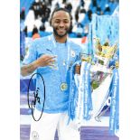 MANCHESTER CITY - RAHEEM STIRLING AUTOGRAPHED PHOTO