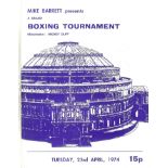 BOXING - 1974 STRACEY V MASON PROGRAMME