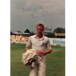 CRICKET - CHRIS TOLLEY WORCESTERSHIRE AT EDGBASTON HAND SIGNED PHOTOGRAPH