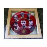 MANCHESTER UNITED - '' 100 GLORIOUS YEARS '' FRAMED COLLECTORS PLATE