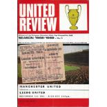 1968-69 MANCHESTER UNITED V LEEDS UNITED PROGRAMME & TICKET