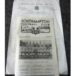 1967-68 SOUTHAMPTON RESERVES X 2 BIRMINGHAM AWAY & IPSWICH AT HOME