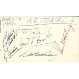 ARSENAL & MANCHESTER UNITED AUTOGRAPHS EARLY 1960'S